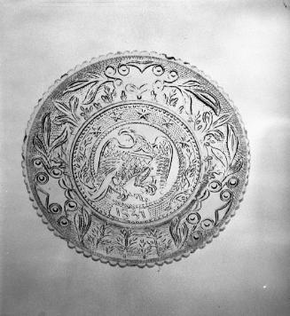 Cup Plate with Eagle and Five Stars