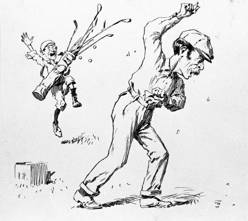 Untitled, from the Golfer's Alphabet (Excited Golfer and Caddy)