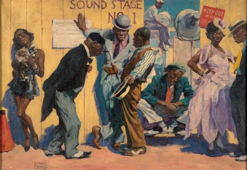 Sound Stage No. 1, Illustration for Roy Cohen Story in This Week Magazine