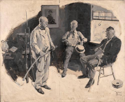 Civil War Veterans, Illustration for Nothing to Write About by Irvin S. Cobb, in Good Housekeeping