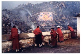Grand Silk Tangka, Drepung Monastery, Tibet
