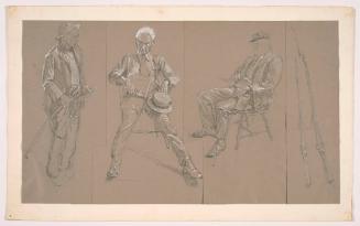 Studies of Three Men and Two Rifles