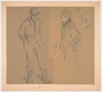 Man Pointing Gun; Man Facing Back-left, Gesturing