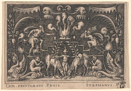 Ornament Designs with Scenes from the Book of Genesis, 5. Abraham and Isaac