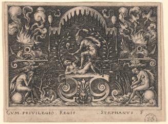 Ornament Designs with Scenes from the Book of Genesis, 2. Cain and Abel, and Adam and Eve after Leaving Eden
