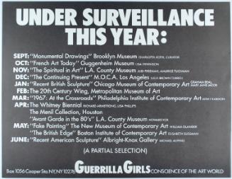 Under surveillance this year, from Portfolio Compleat
