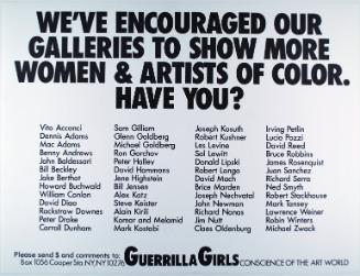 We've encouraged our galleries to show more women and artists of color. Have you?, from Portfolio Compleat