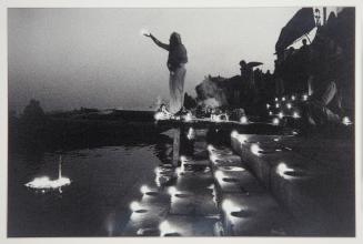 Evening Prayers on the West Bank of the Ganges, Varanasi, India, January 1998