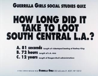 How long did it take to loot South Central L.A?, from Portfolio Compleat