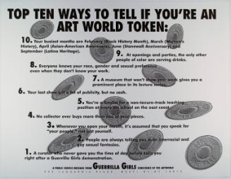 Top Ten Signs that You're an Artworld Token, from Portfolio Compleat