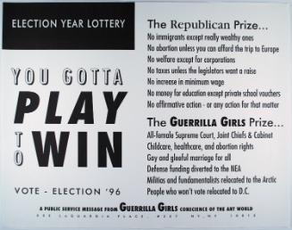 Election year lottery. You gotta play to win, from Portfolio Compleat