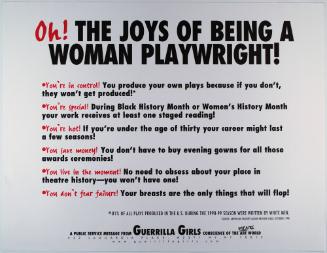 Oh! The joys of being a woman playwright!, from Portfolio Compleat