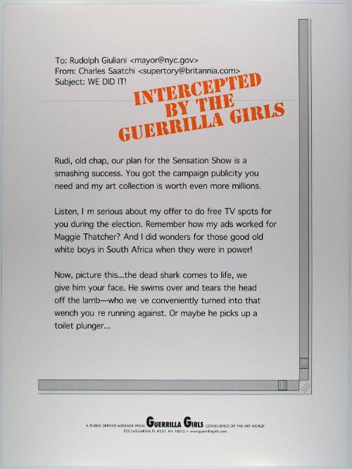 Intercepted by the Guerrilla Girls, from Portfolio Compleat