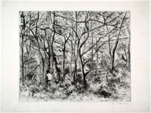 Paysage sous bois, à l'Hermitage (Pontoise) (Landscape through Trees at the Hermitage, Pontoise)