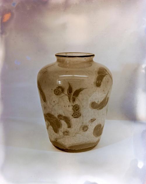 Vase with Hummingbird Decortation