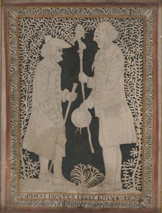Silhouette of Two Men in Eighteenth-century Costume