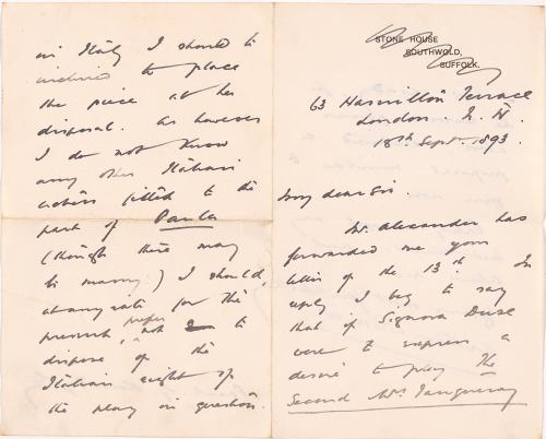 Letter to Charles Hiatt