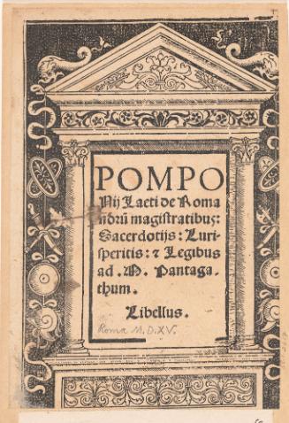 Title Page: Pomponii Laeti