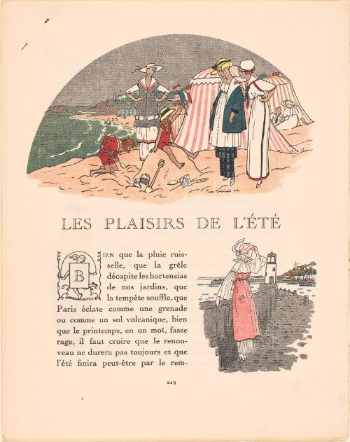 From "la Gazette Du Bon Ton": Pages 229-232: "les Plaisirs De L'ete"