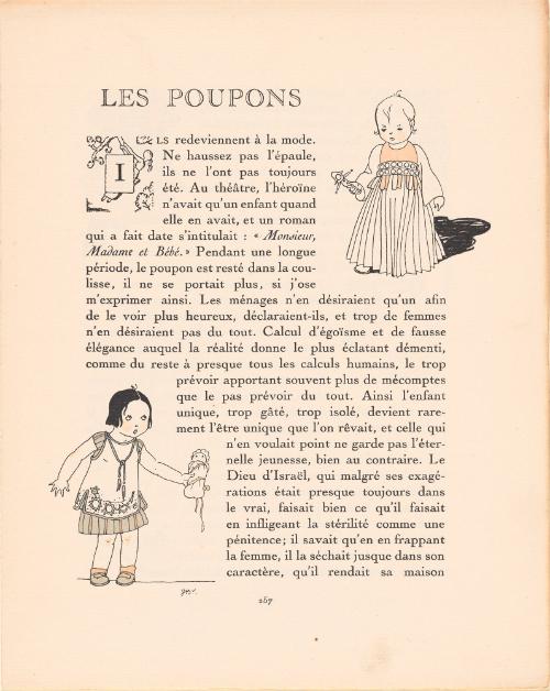 From "la Gazette Du Bon Ton": Pages 257-260: "les Poupons"