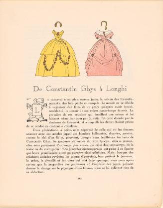 From "la Gazette Du Bon Ton": Pages 261-264: "de Constantin Ghys a Longhi"
