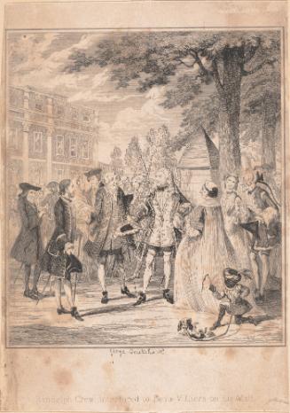 Randolph Crew Introduced to Bean Villiers on the Mall, from for Miscellaneous Scraps