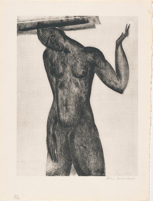 Standing Female Nude, Left Arm Raised