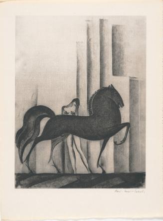 Woman, Horse, Abstract Architecture