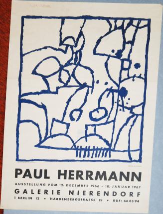 Exhibition Poster for Paul Herrmann at Galerie Nierendorf