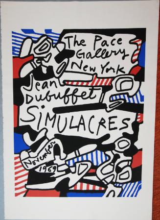 Exhibition Poster for Jean Dubuffet: Simulacres at The Pace Gallery