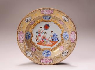 Plate, Lady with Two attendants