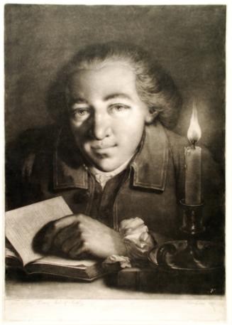 Young Man Reading by Candlelight