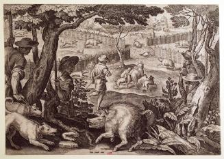 Boar Drive toward a Pit,  from Venationes Ferarum, Avium, Piscium