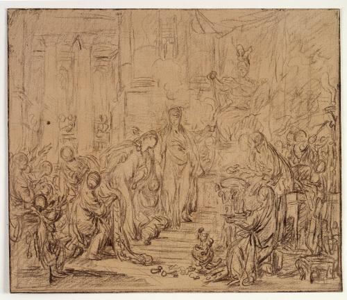 Hecuba Presents a Garment in Sacrifice to Minerva