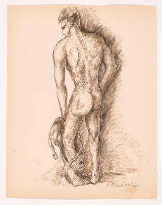 Male Nude Seen from the Rear