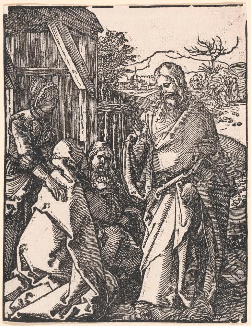 Christ Taking Leave from His Mother, from the Small Woodcut Passion