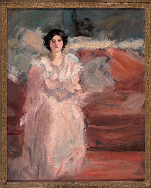 Seated Woman in Pink