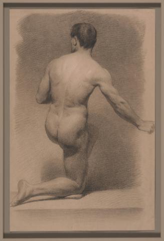 Standing Male Nude with one knee down