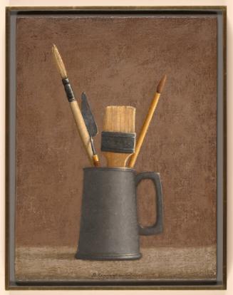 Pewter Mug with Brushes