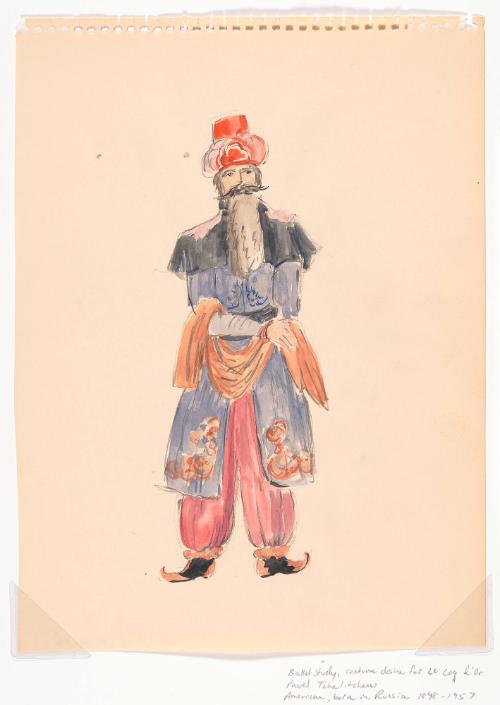 Ballet Study, costume design for Le Coq d’Or