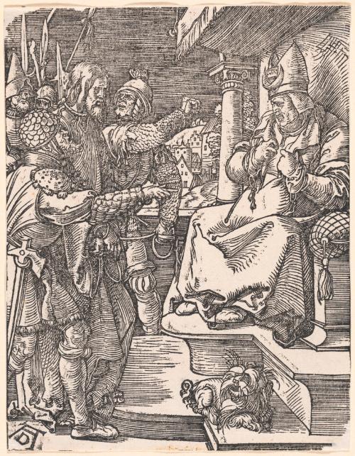 Christ Before Caiaphas, from the Small Woodcut Passion