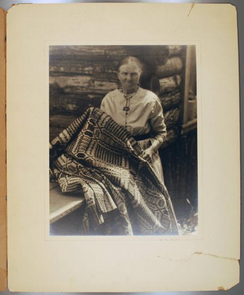 Woman with Woven Blanket