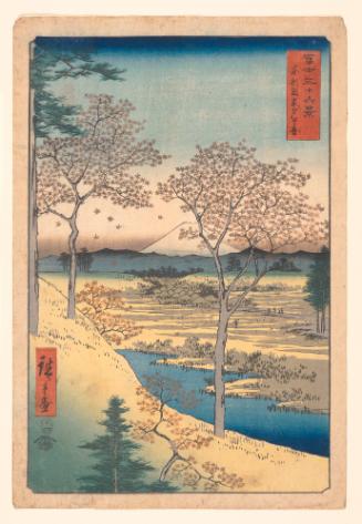 Yuhigaoka Hill at Meguro, Edo, from Thirty-six Views of Mount Fuji