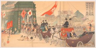 True Depiction of the People Welcoming the Carriage of His Majesty the Emperor as It Passes through the Triumphal Arch