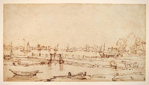 Broad River Landscape with Boats