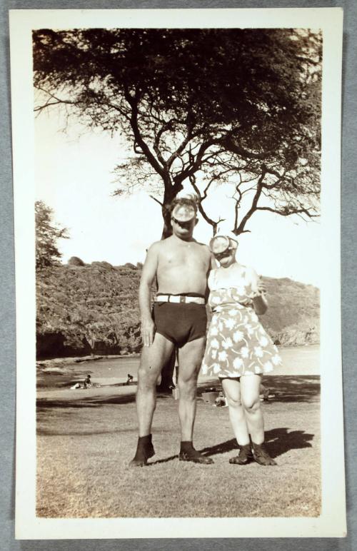 Couple Wearing Swimming Masks