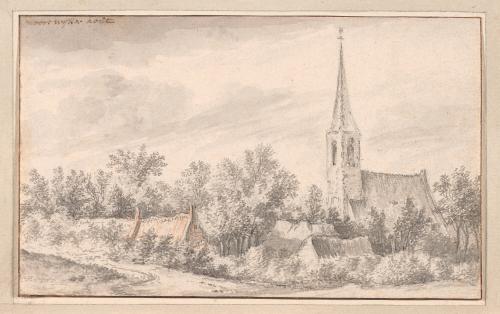 View of Noordwijkerhout, with the Witte Kerk