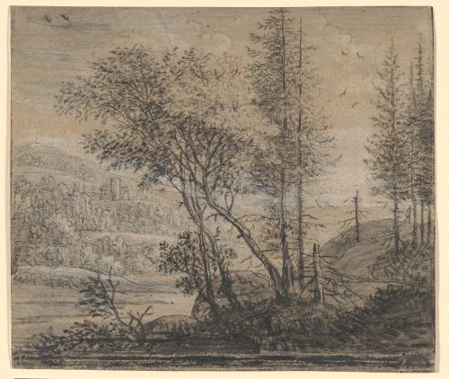 Landscape with Trees by a River