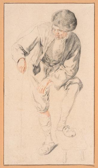 Study of a Young Man Standing with His Foot on a Stool