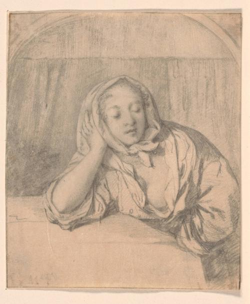 A Woman Asleep at a Table